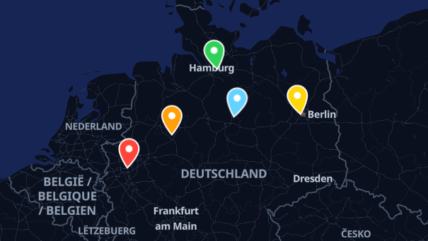 Map of company locations