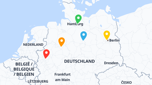 Map of company locations