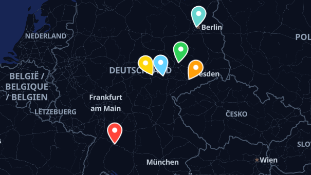 Map of company locations