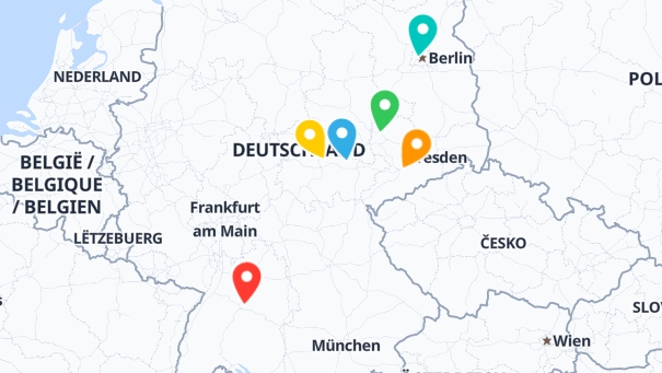 Map of company locations