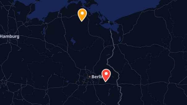 Map of company locations