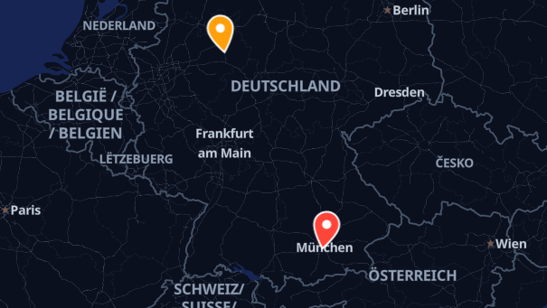 Map of company locations