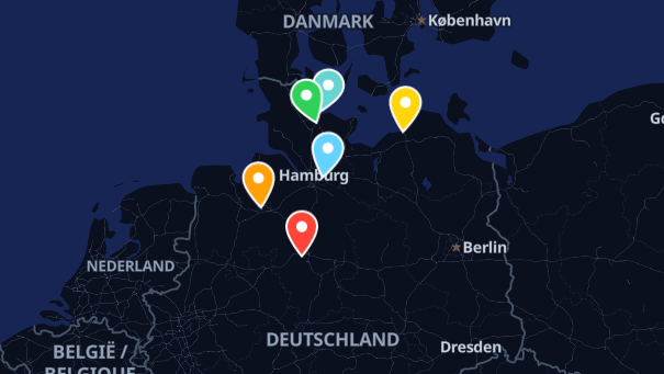 Map of company locations