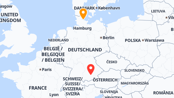 Map of company locations