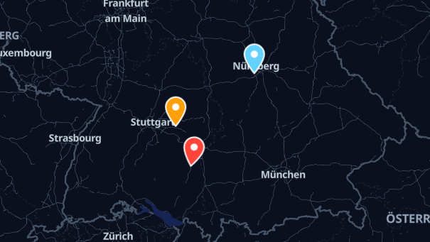 Map of company locations