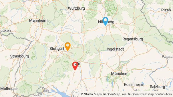 Map of company locations