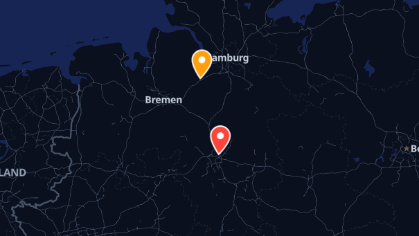 Map of company locations