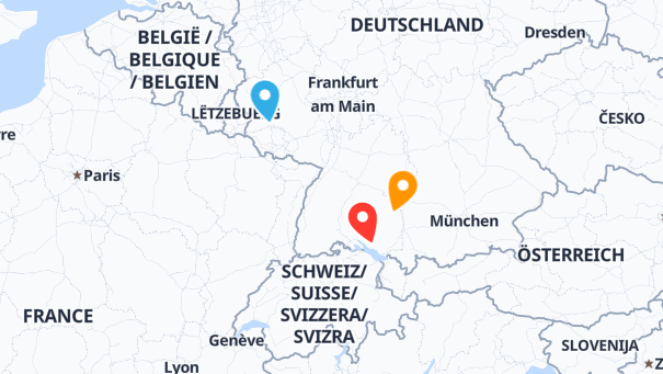Map of company locations