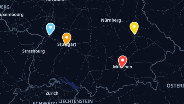 Map of company locations