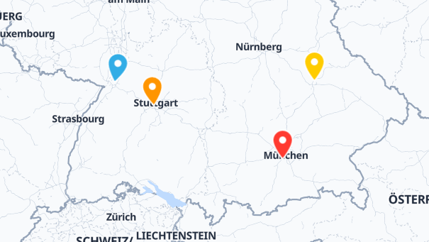 Map of company locations