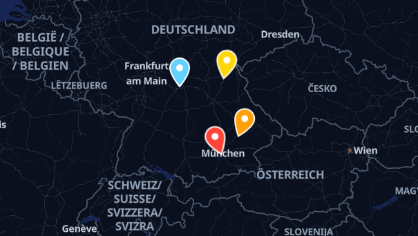 Map of company locations