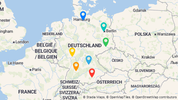 Map of company locations