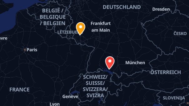 Map of company locations