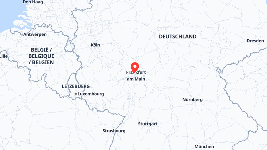 Map of the job locations
