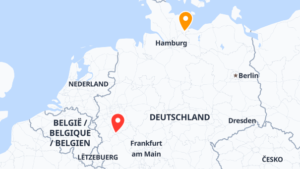 Map of company locations
