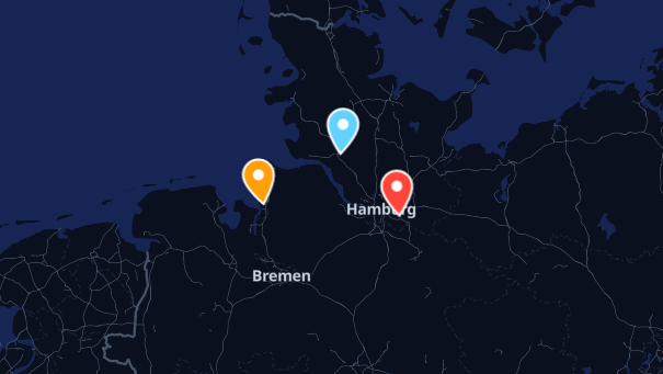 Map of company locations