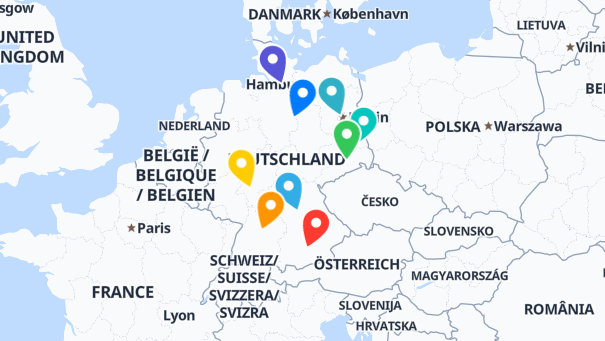 Map of company locations