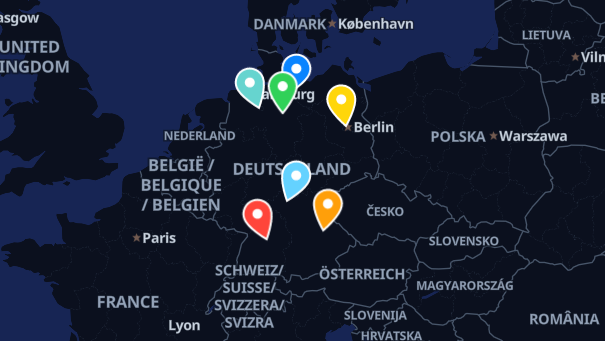 Map of company locations