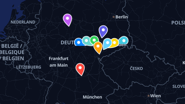 Map of company locations