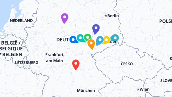 Map of company locations