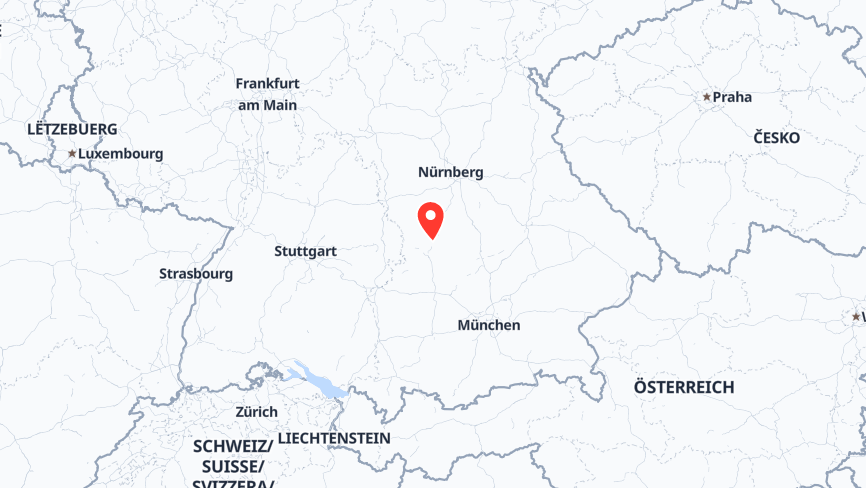 Map of the job locations