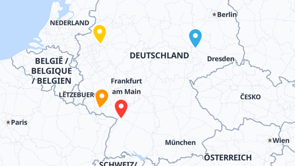 Map of company locations