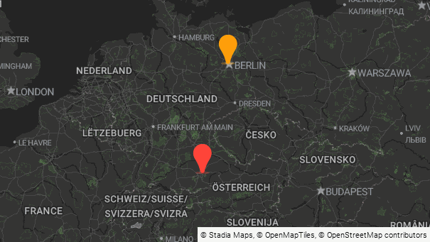 Map of company locations