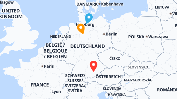 Map of company locations
