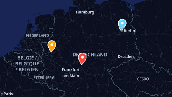 Map of company locations