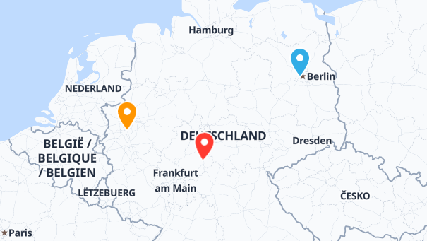 Map of company locations