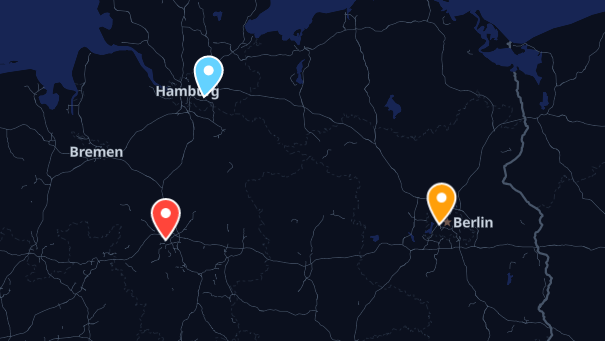 Map of company locations