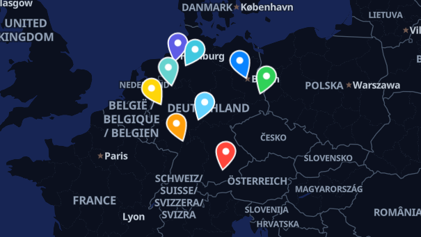 Map of company locations