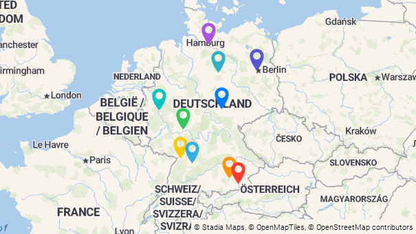 Map of company locations
