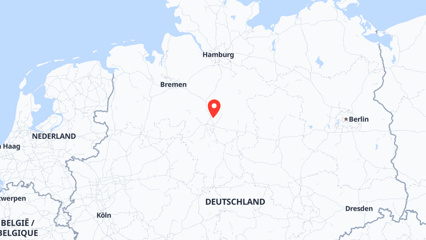 Map of the job locations