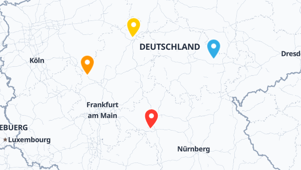 Map of company locations