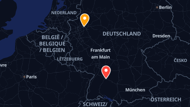 Map of company locations
