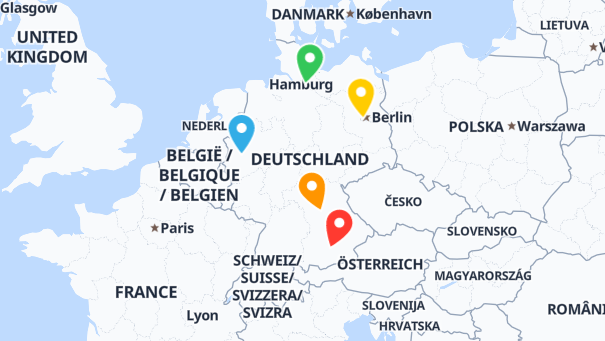 Map of company locations