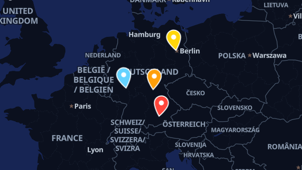 Map of company locations