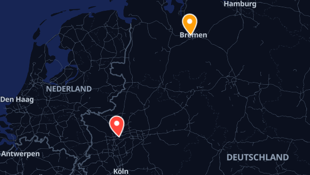 Map of company locations