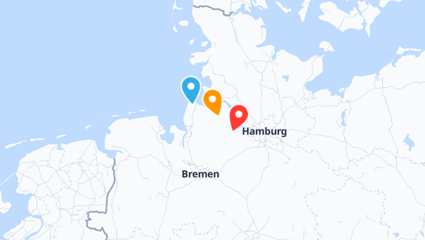 Map of company locations