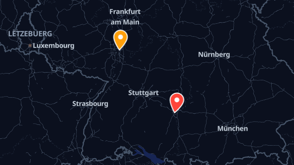 Map of company locations