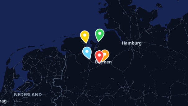 Map of company locations