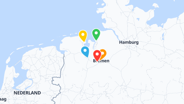 Map of company locations