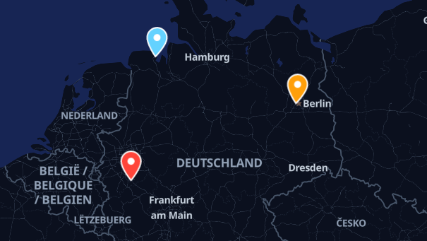 Map of company locations
