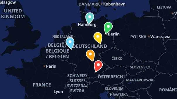 Map of company locations