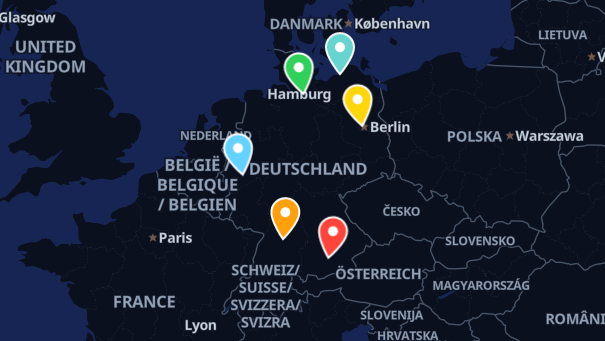 Map of company locations