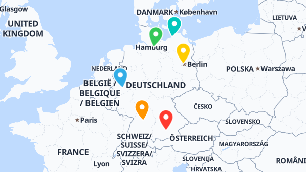 Map of company locations