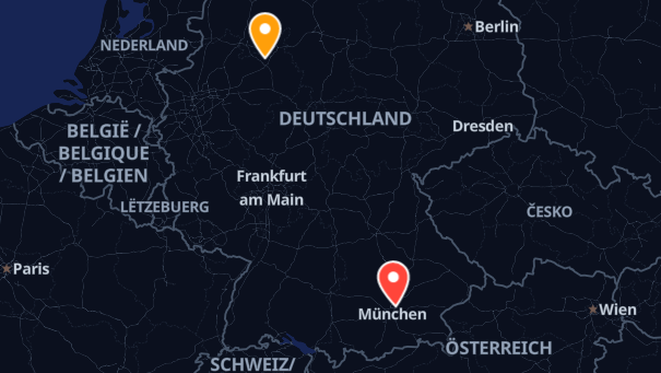 Map of company locations