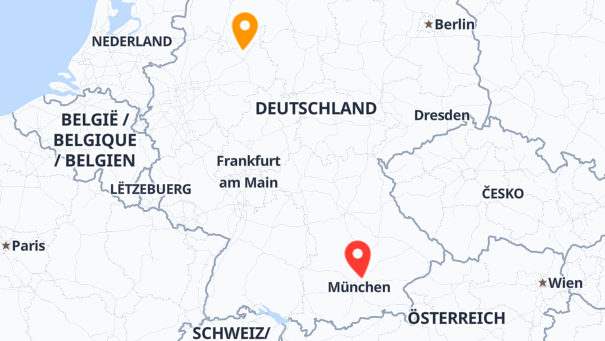 Map of company locations