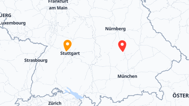 Map of company locations